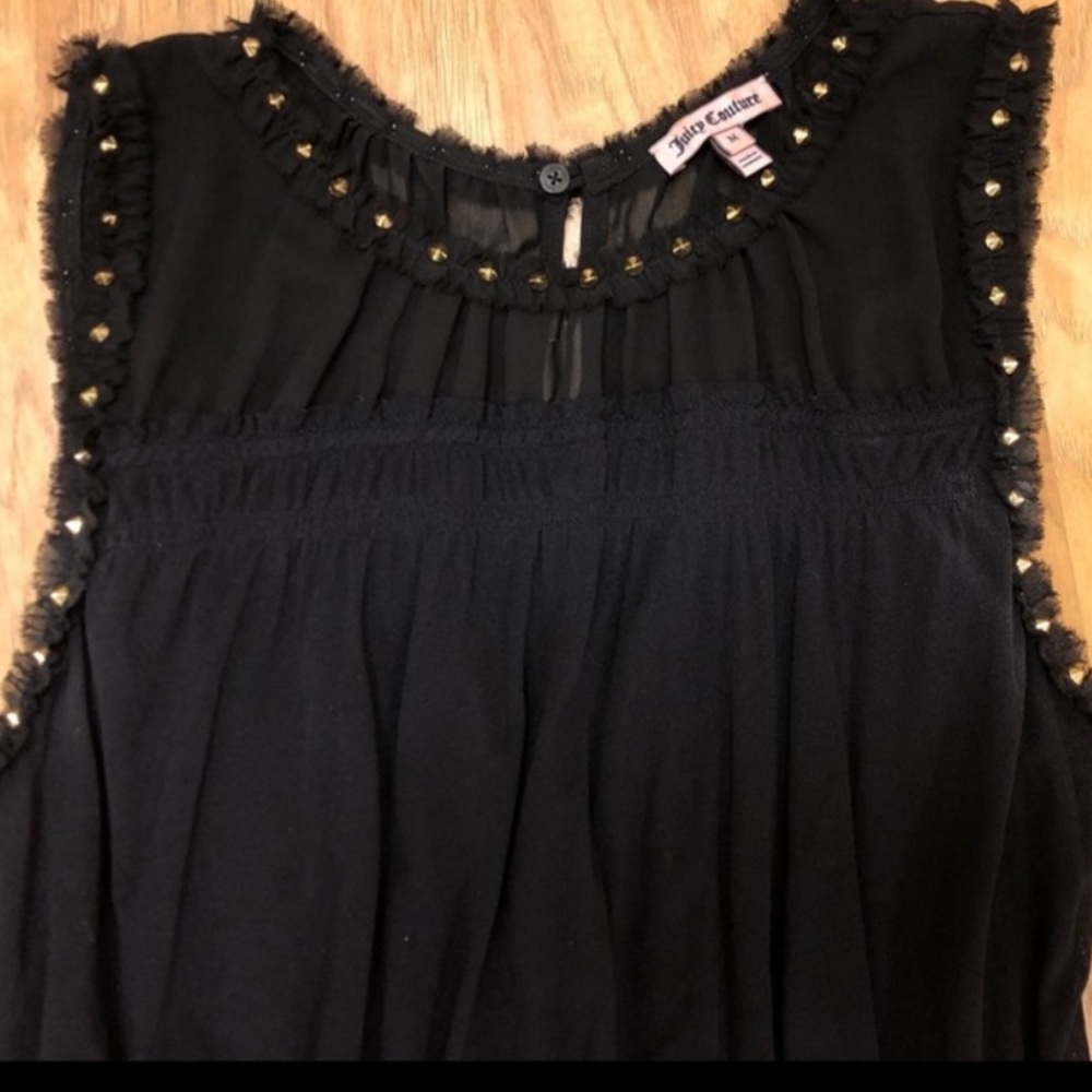 Juicy Couture Black Ruffled Mesh Dress - Picture 5 of 7